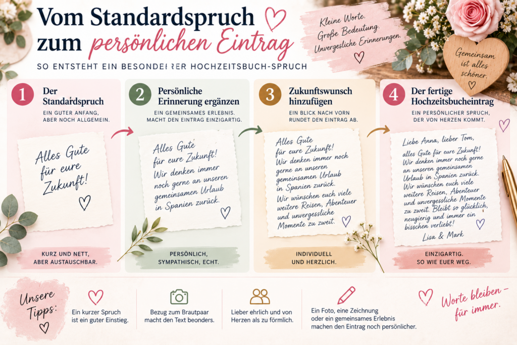 Vom Standardspruch zum persoenlichen Hochzeitsbucheintrag